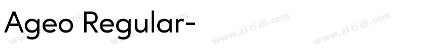 Ageo Regular字体转换